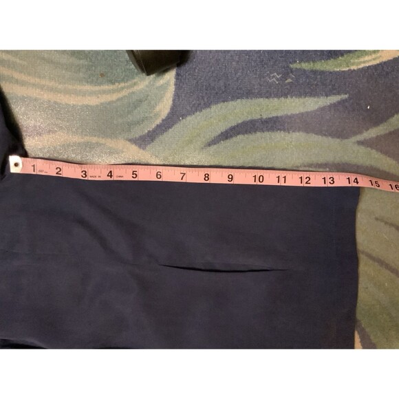 Chico's Women’s 2 US L Blue Drape Jacket, Soft Twill Lyocell Open Front Blazer - Picture 11 of 12